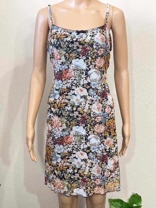 Floral Spaghetti-Strap Summer Dress - Black Multi - Picture 4 of 11